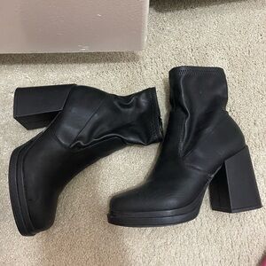 REVOLVE Black Heeled Boots